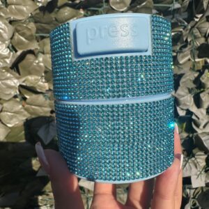 Blue Diamante Air Tight Adhesive Container