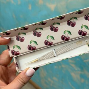 Cherry Straight Tweezers